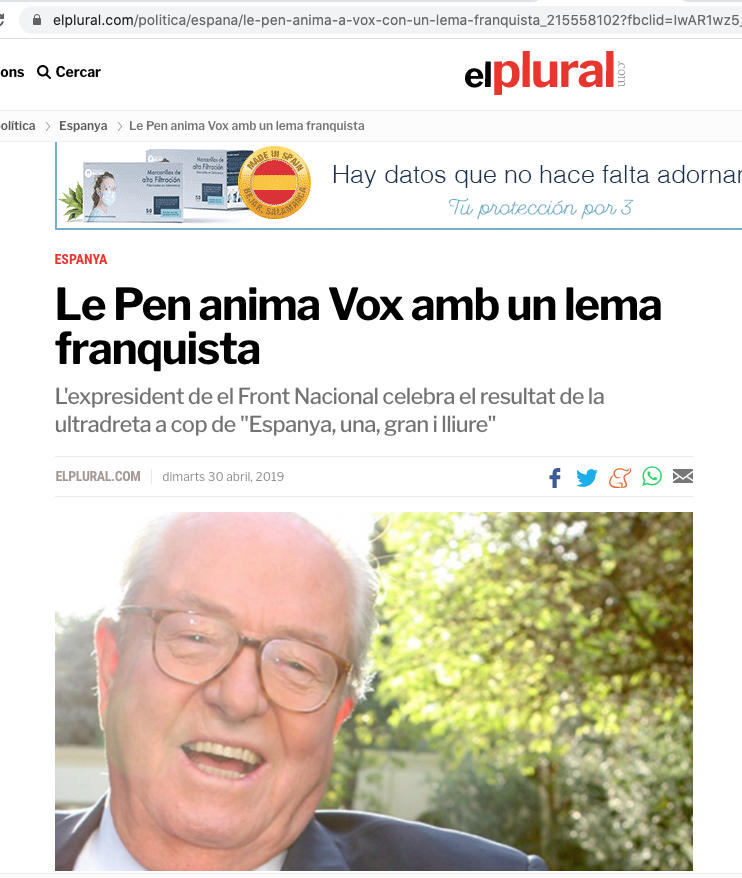 Le Pen pare VOX